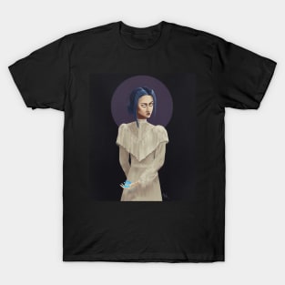 The Keeper. Whimsical female character artwork portrait. T-Shirt